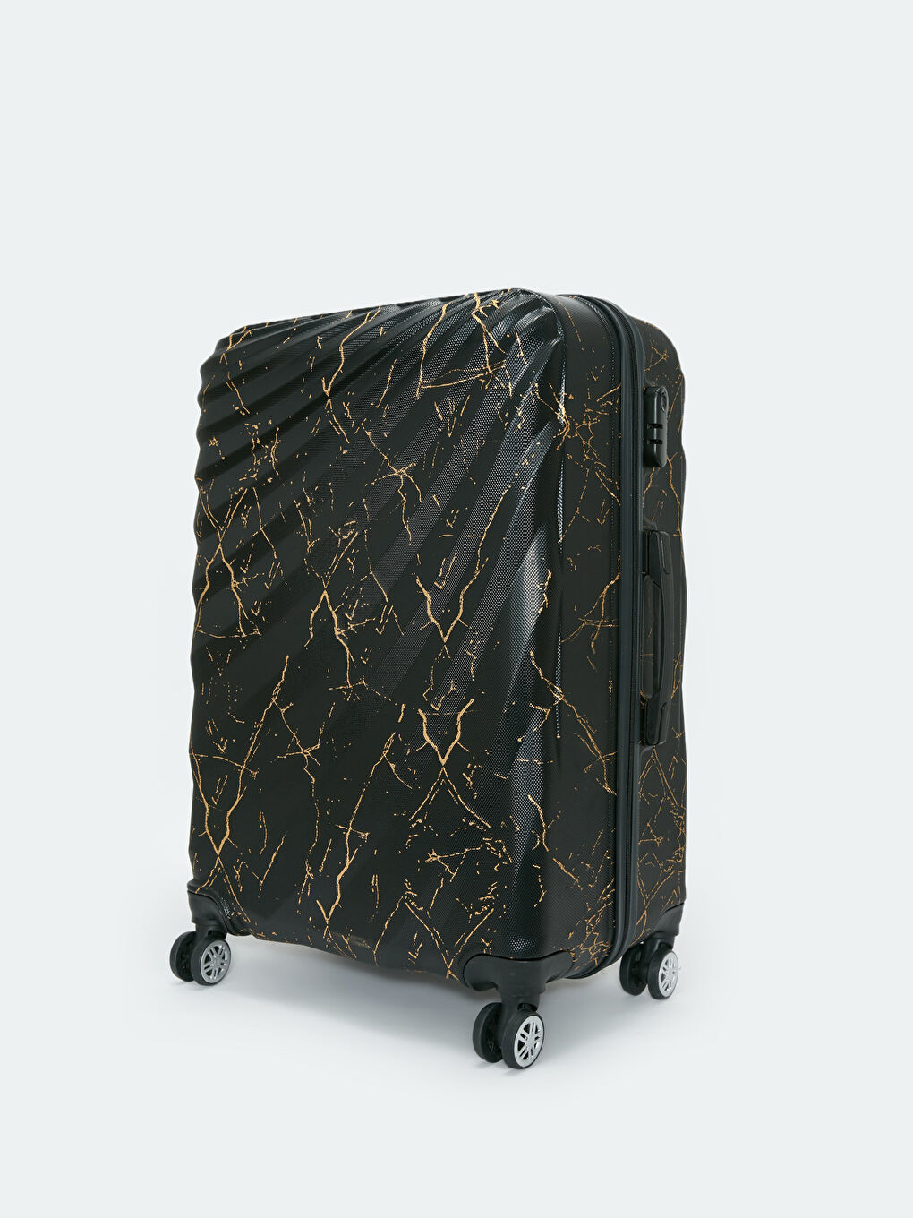 Siyah Kilit Detaylı Çekme Mekanizmalı Orta Boy Valiz-1