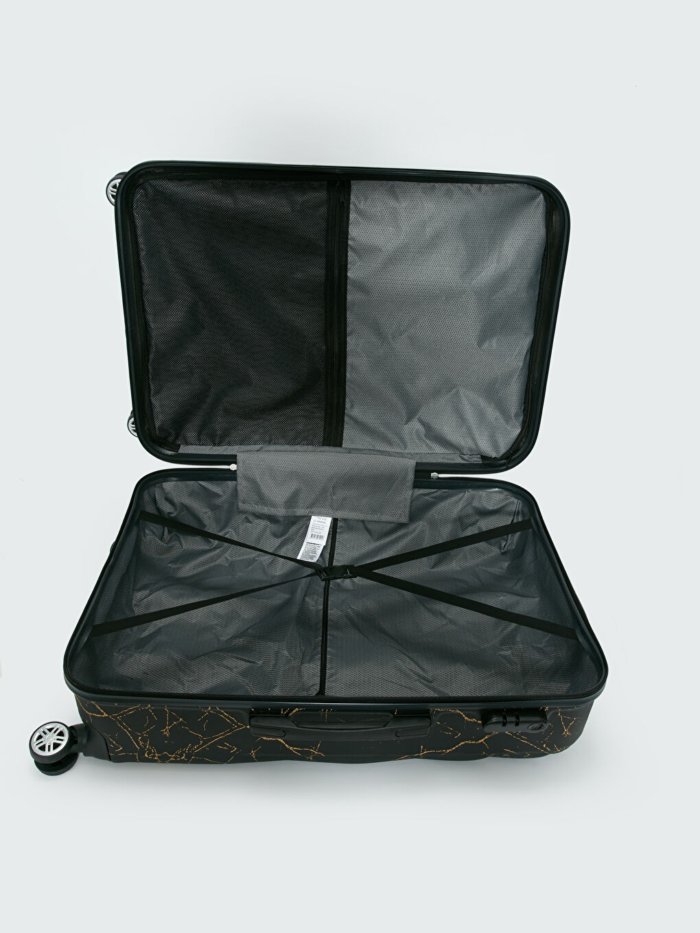 Siyah Kilit Detaylı Çekme Mekanizmalı Orta Boy Valiz-3