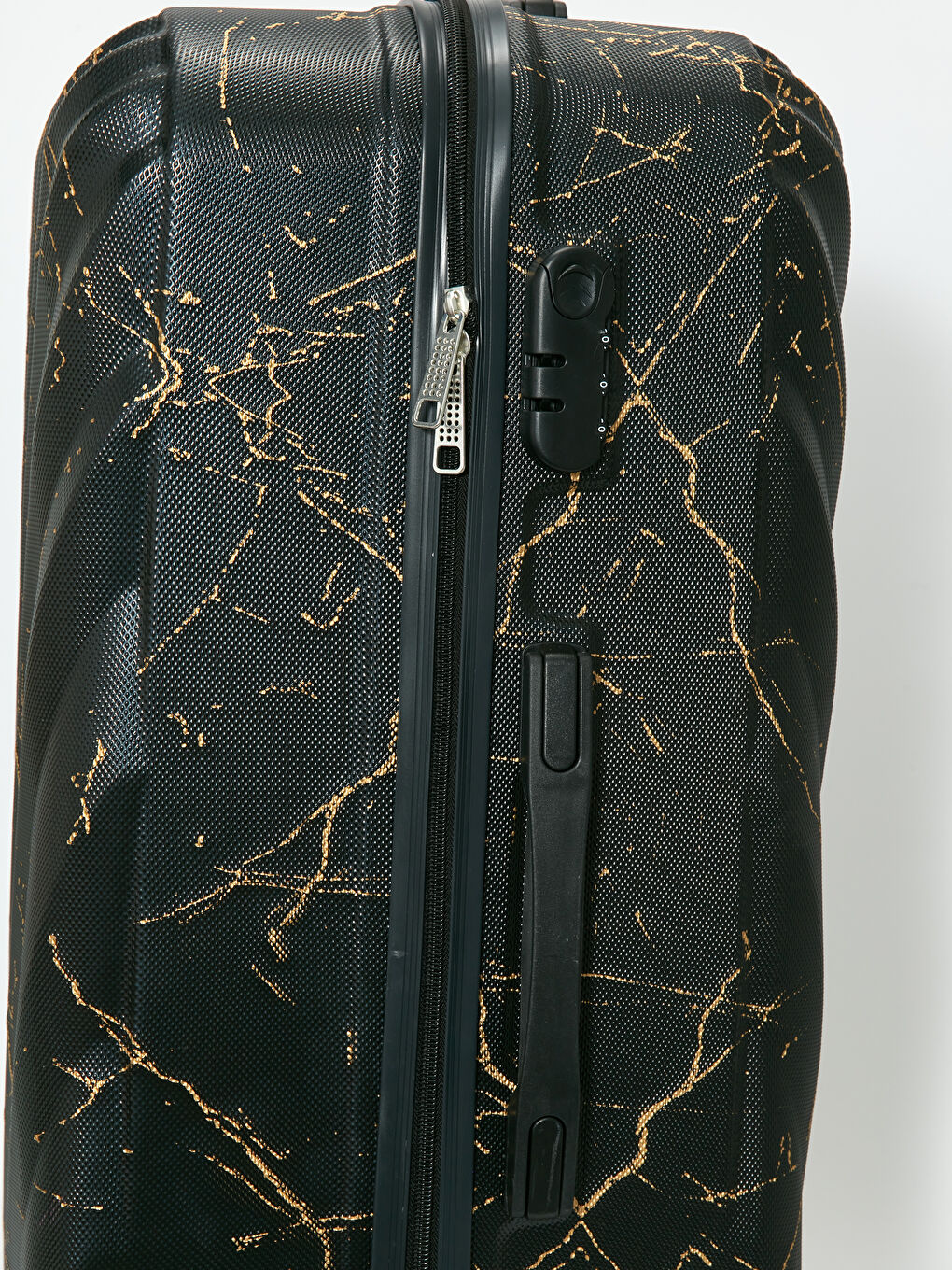 Siyah Kilit Detaylı Çekme Mekanizmalı Orta Boy Valiz-4