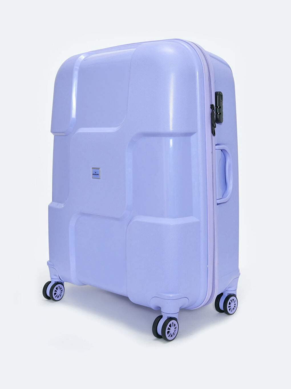 Mor Kilit Detaylı Çekme Mekanizmalı Büyük Boy Valiz-1