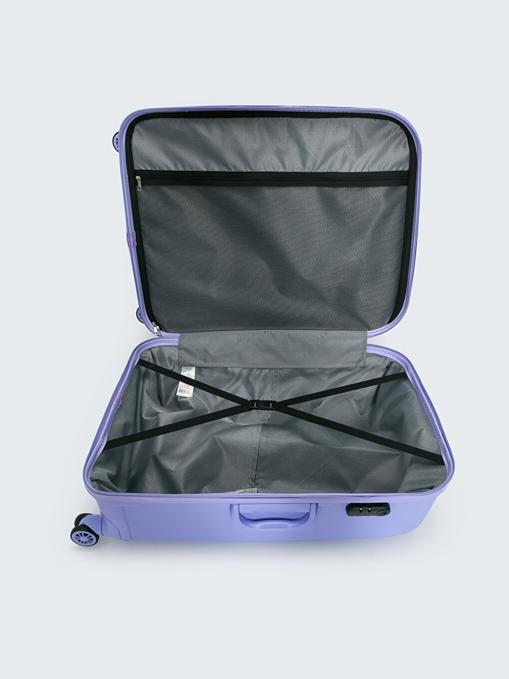 Mor Kilit Detaylı Çekme Mekanizmalı Büyük Boy Valiz-3