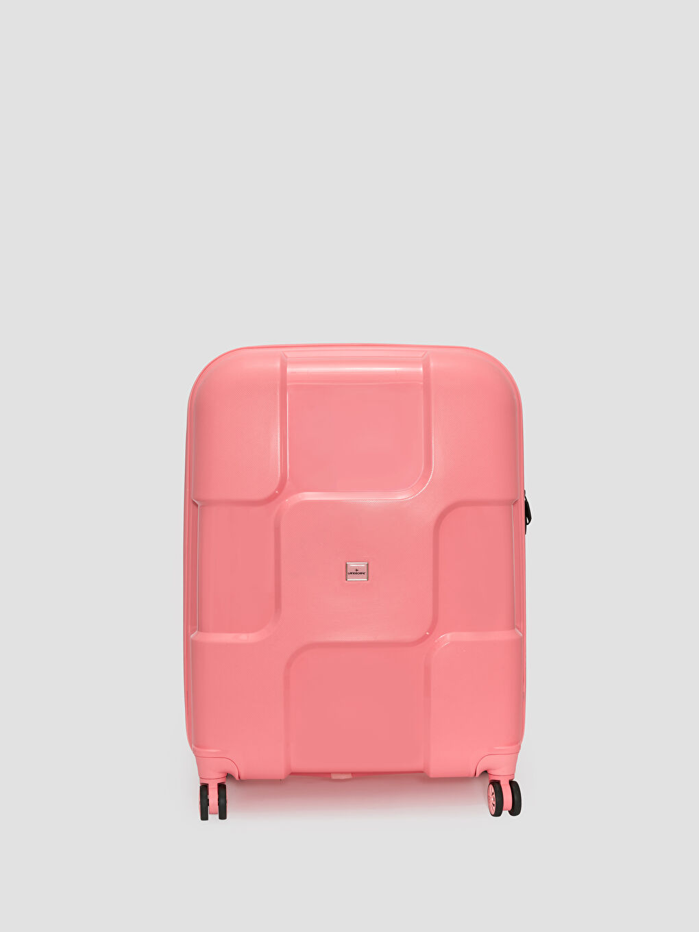 Pembe Baskılı Kilit Detaylı Küçük Boy Valiz