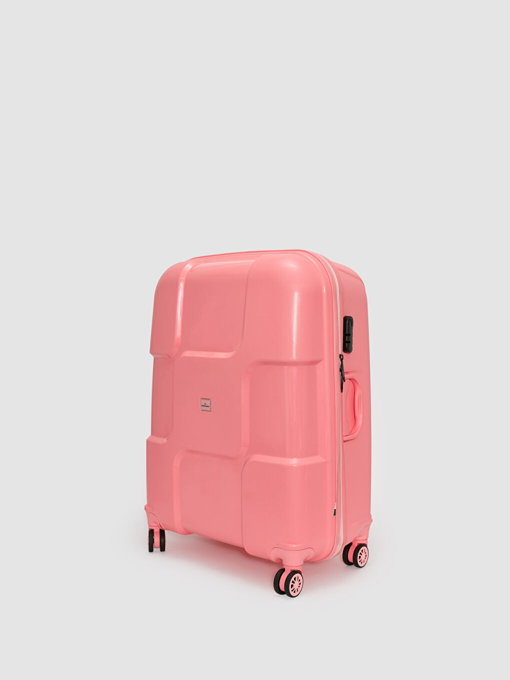 Pembe Baskılı Kilit Detaylı Küçük Boy Valiz-1