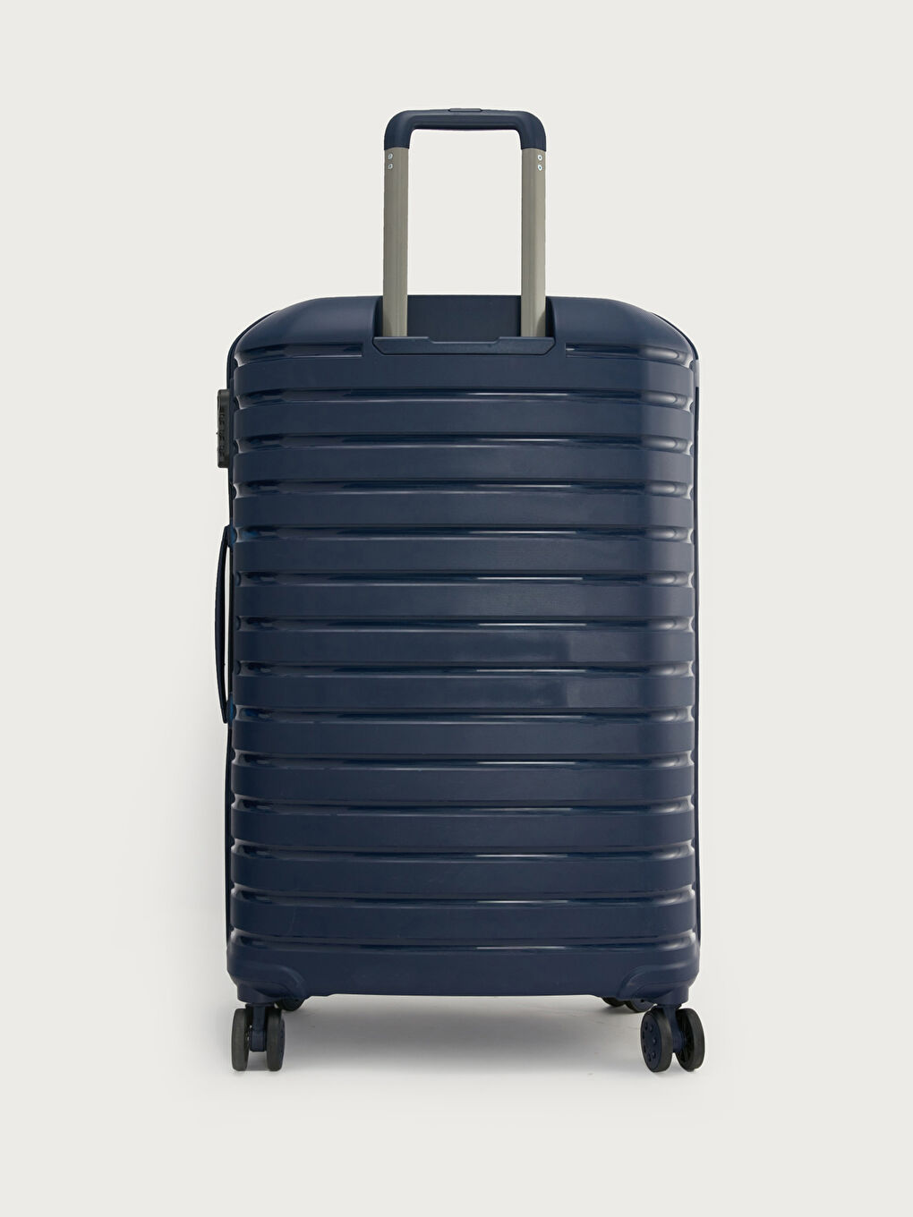 Lacivert Kilit Detaylı Çekme Mekanizmalı Büyük Boy Valiz-2
