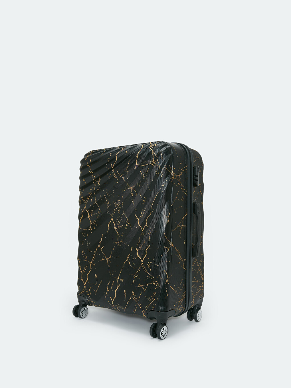 LCW JOY Small Size Suitcase with Lock Detail Pull Mechanism