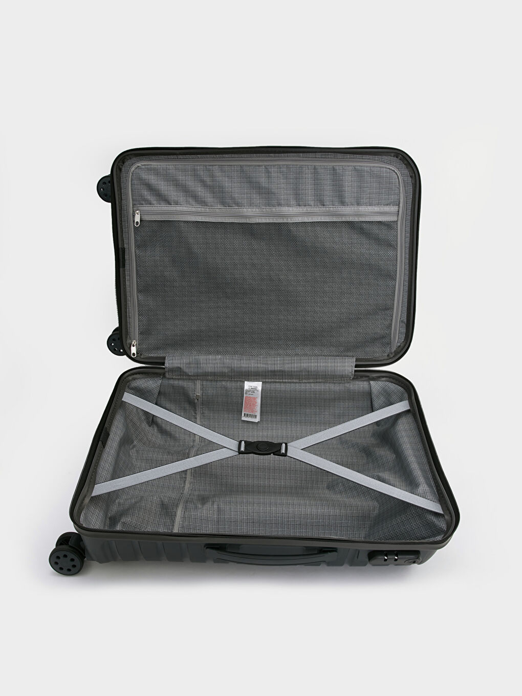 Antrasit Kilit Detaylı Çekme Mekanizmalı Küçük Boy Valiz-3