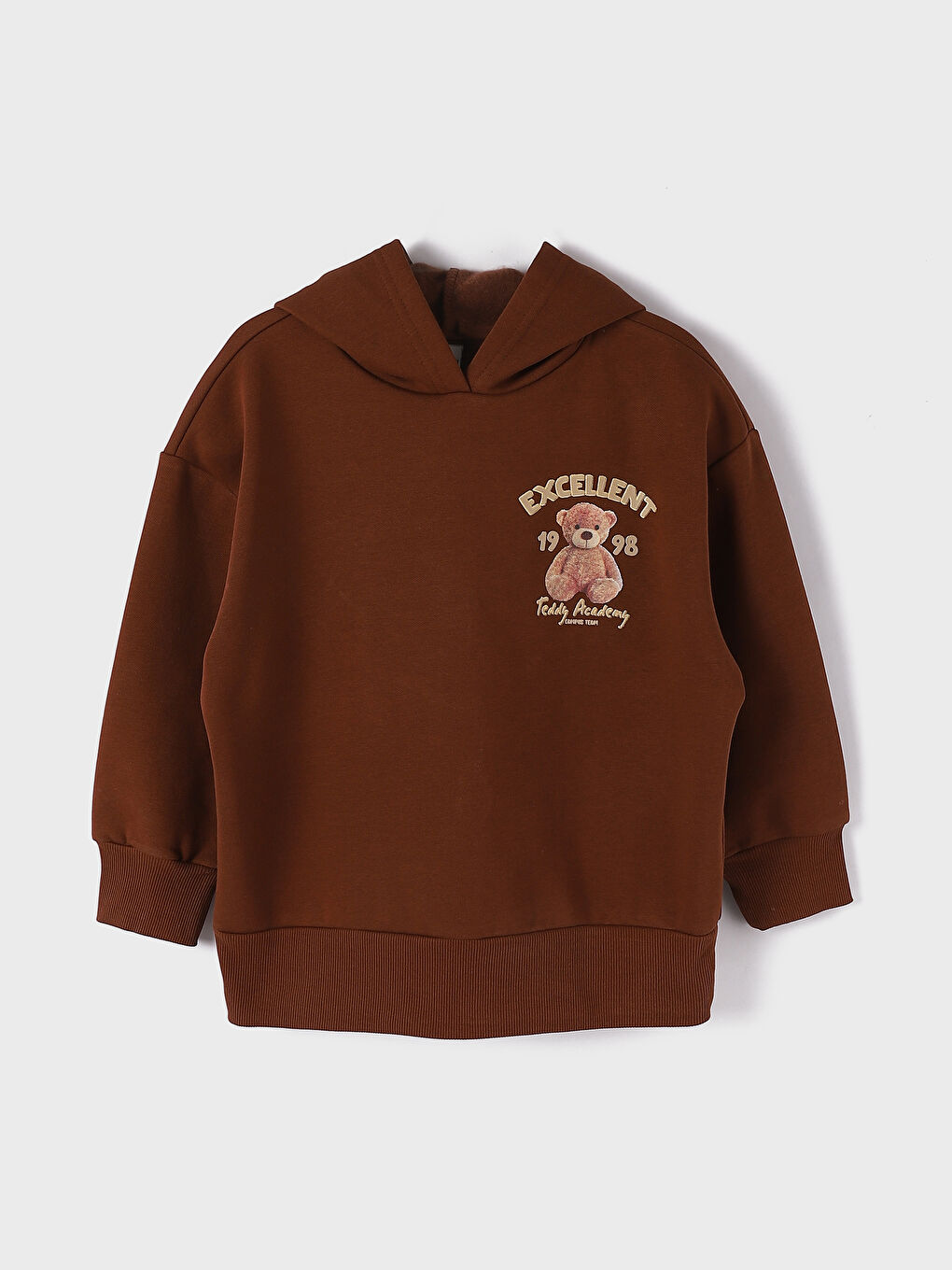 Hooded Printed Long Sleeve Girls' Sweatshirt