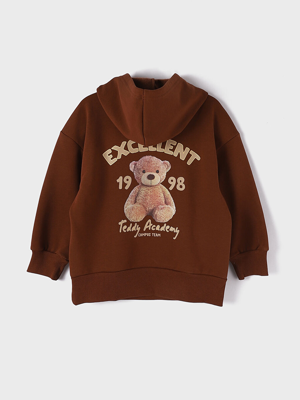 Hooded Printed Long Sleeve Girls' Sweatshirt-1