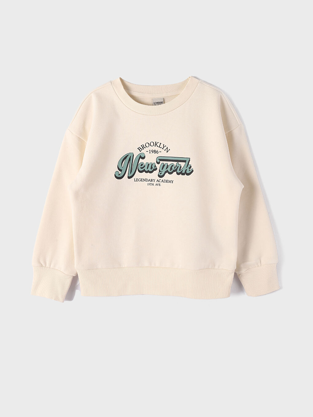 Crew Neck Long Sleeve Printed Girls' Sweatshirt