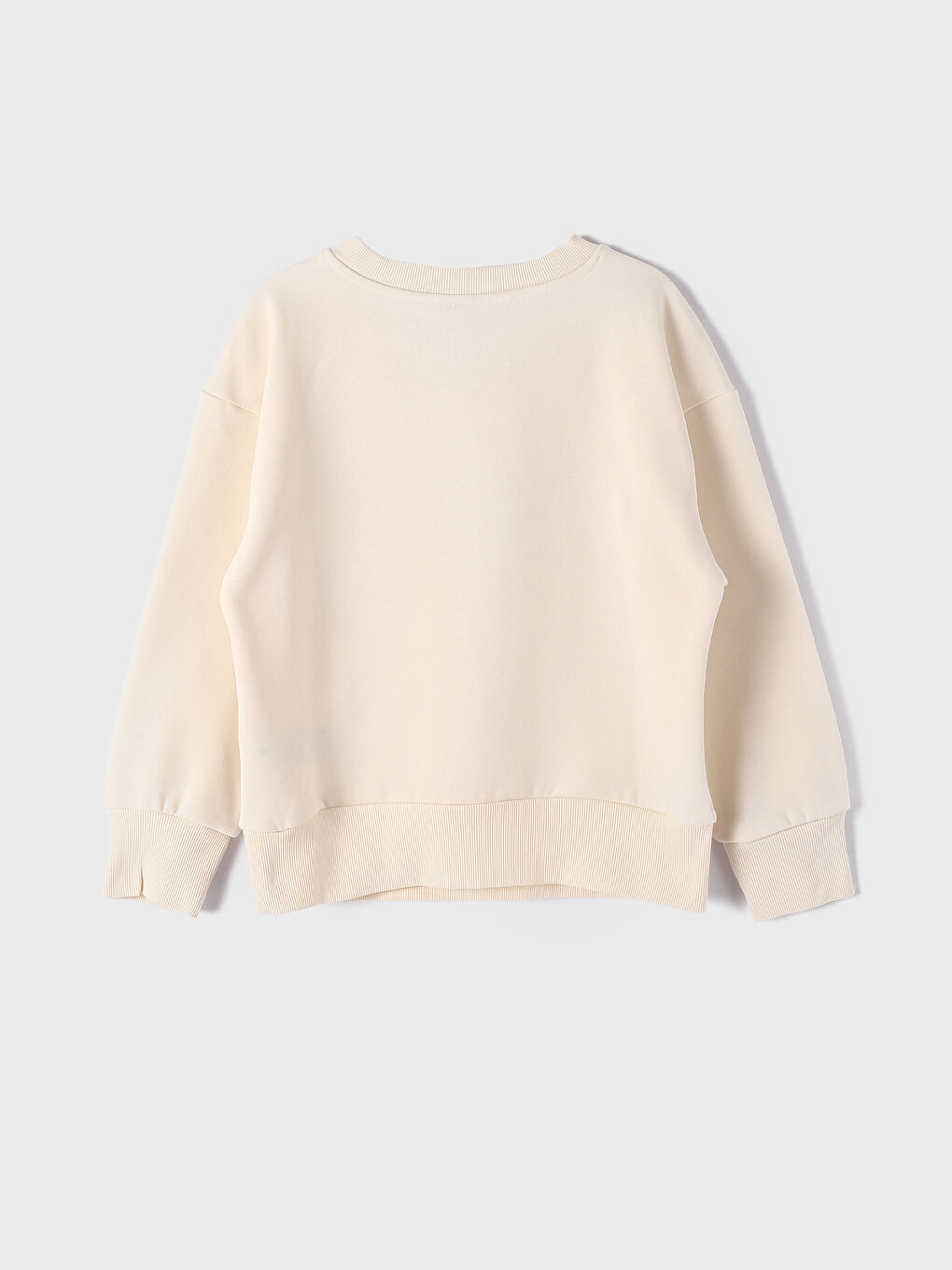 Crew Neck Long Sleeve Printed Girls' Sweatshirt-1