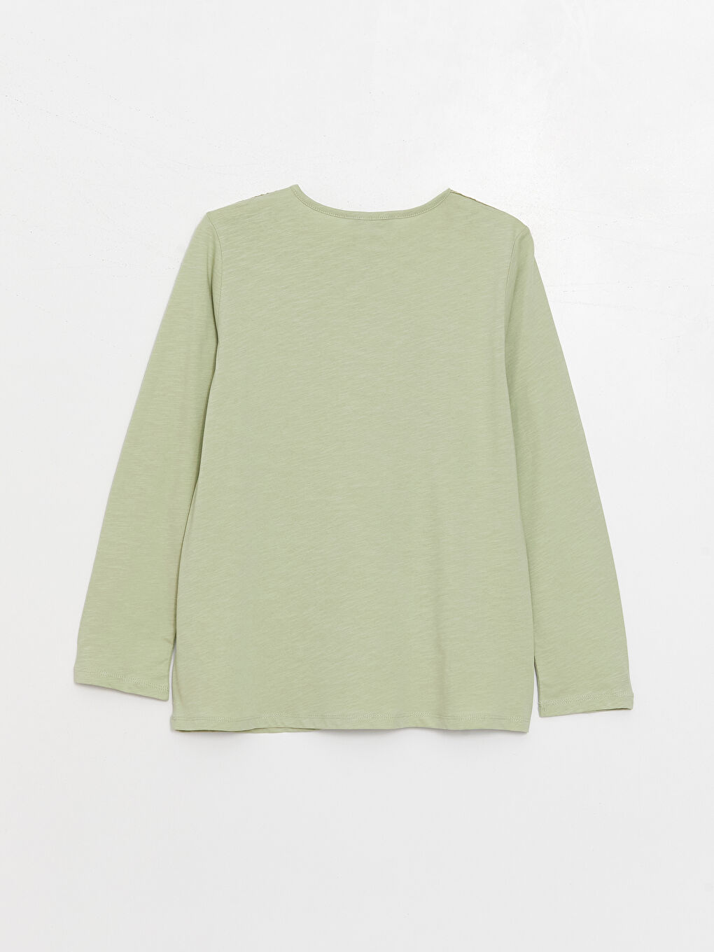 Yeşil Bağlamalı Yaka Nakışlı Uzun Kollu Kadın Bluz-6