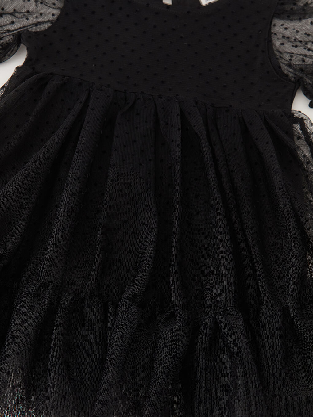 Crew Neck Short Sleeve Baby Girls' Dress-2