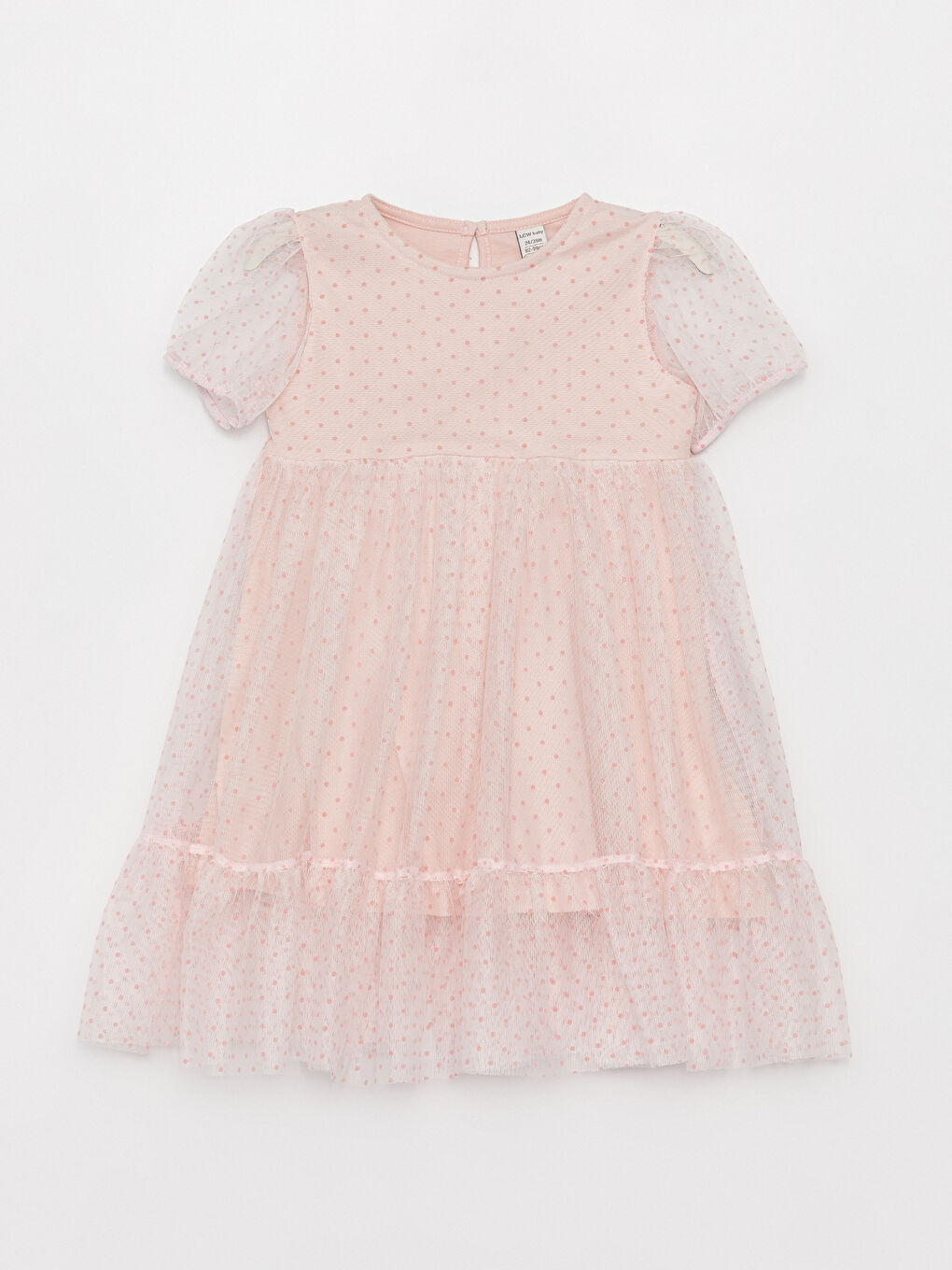 Robe pour Bébé Filles à Col Rond et Manches Courtes