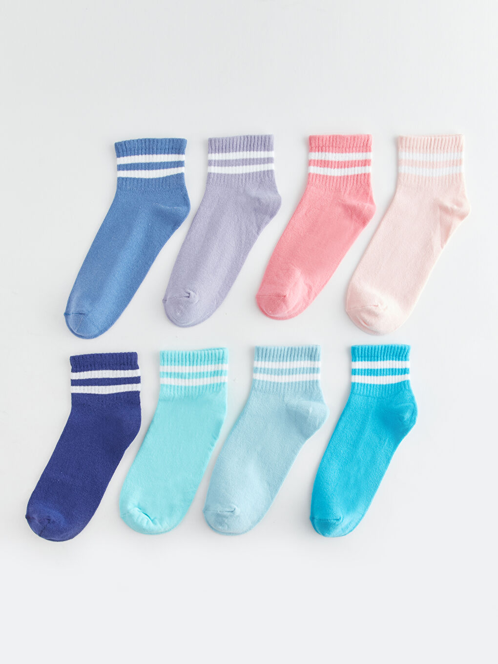 Striped Women's Ankle Socks 5 Pack-1