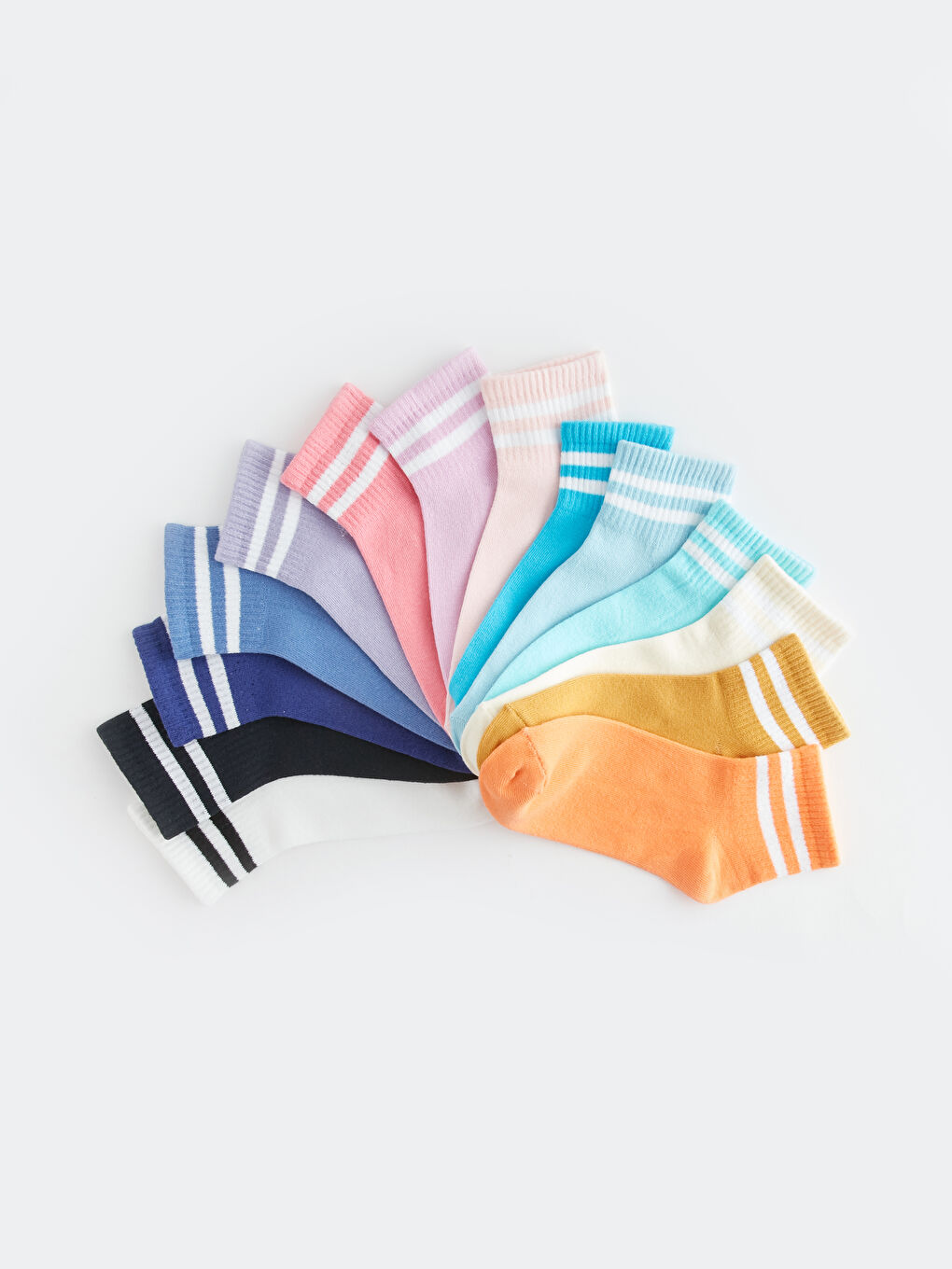 Striped Women's Ankle Socks 5 Pack