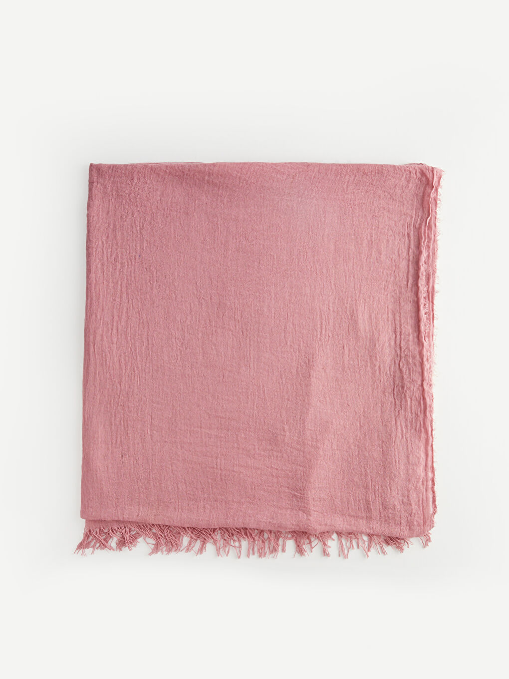 Pembe Püskül Detaylı Kadın Bürümcüklü Şal-2