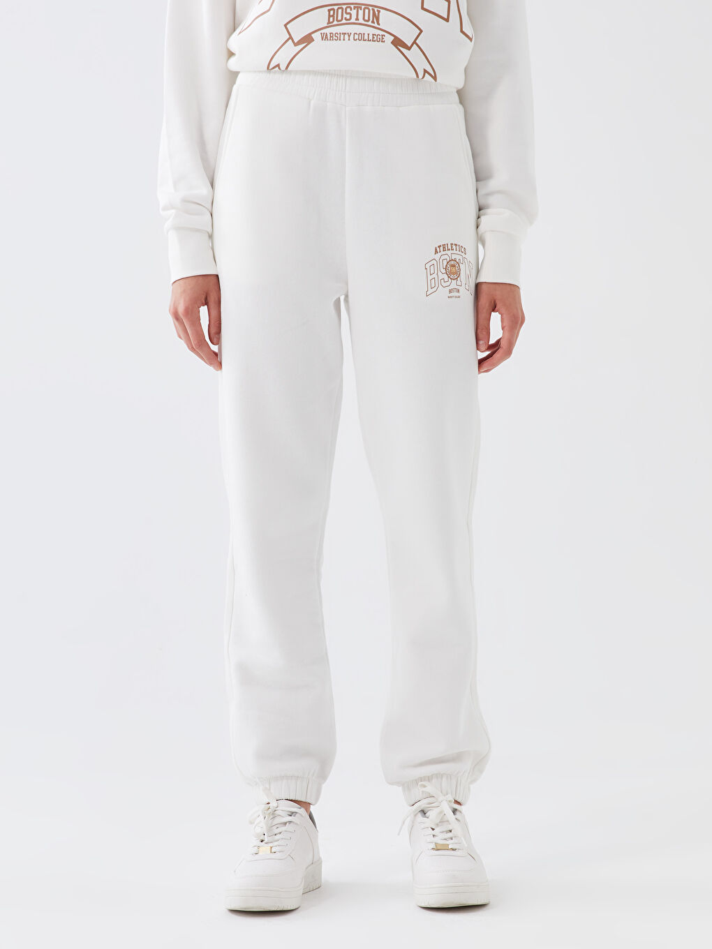 Женские толстые спортивные джоггеры с принтом и эластичным поясом-2