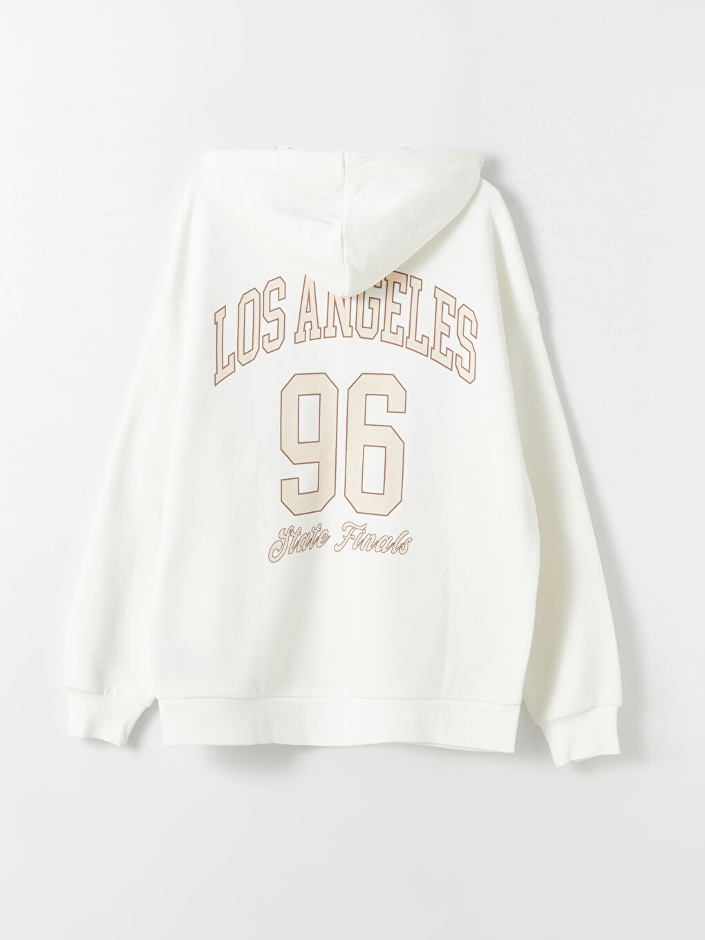 Hooded Printed Oversize Women's Thick Zip-Up Sweatshirt-6