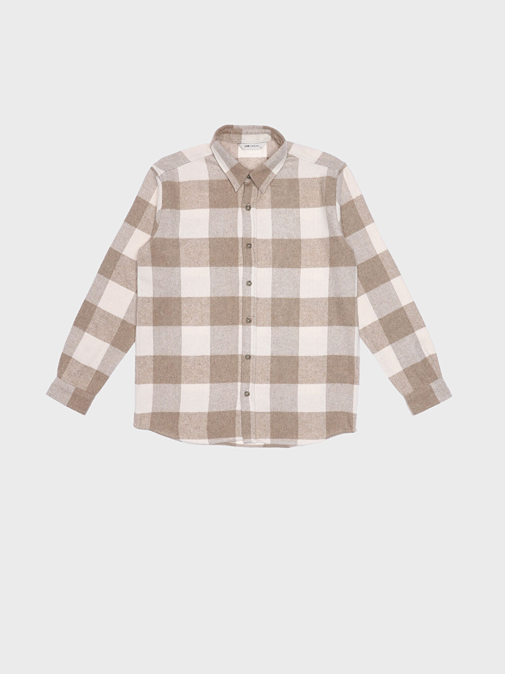 Regular Fit Long Sleeve Plaid Men's Flannel Shirt