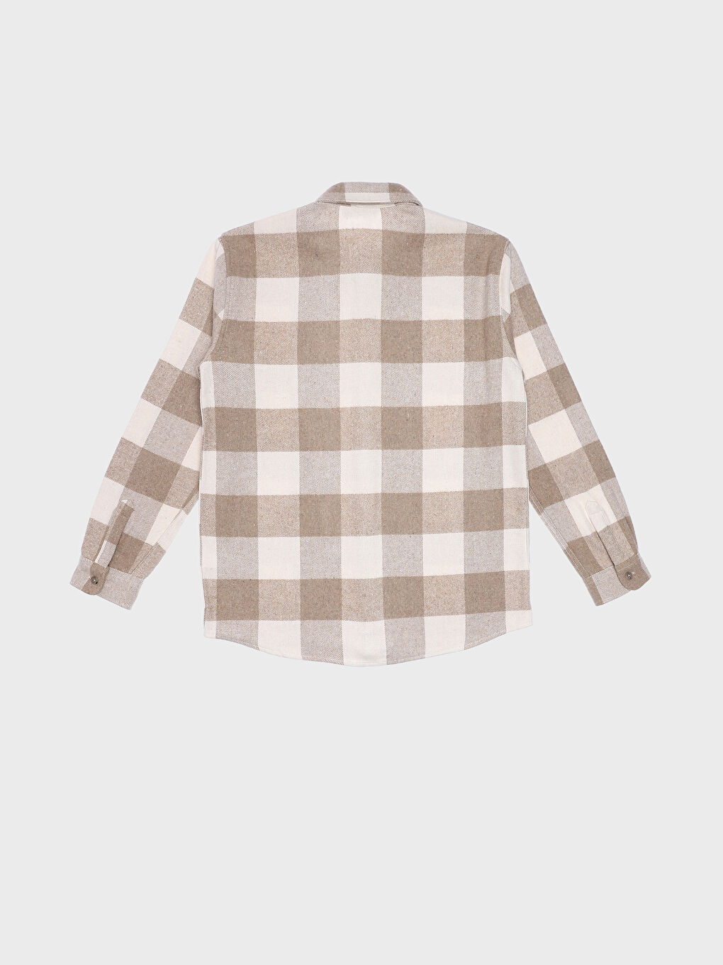 Regular Fit Long Sleeve Plaid Men's Flannel Shirt-1