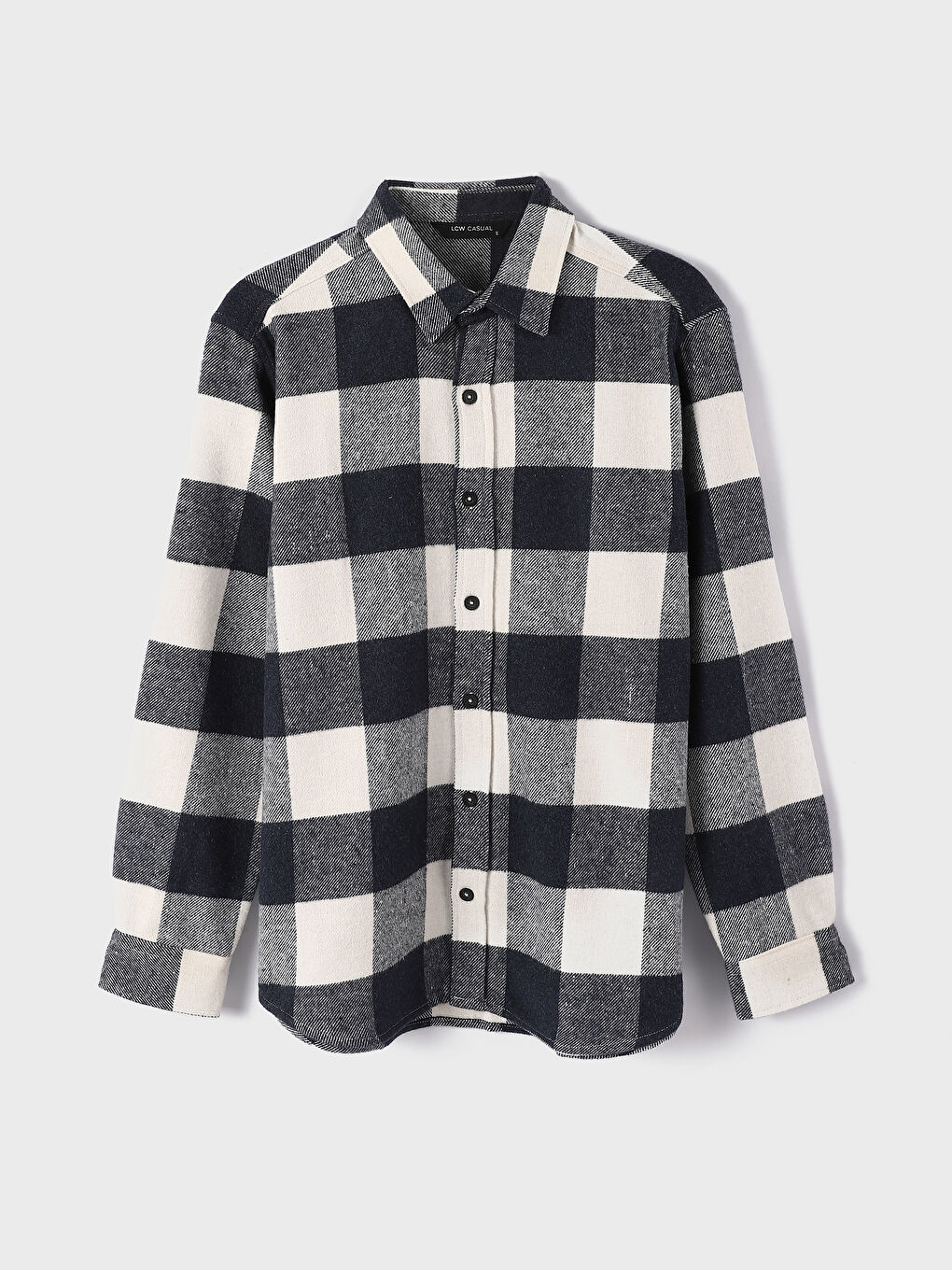 Regular Fit Long Sleeve Plaid Men's Flannel Shirt-4