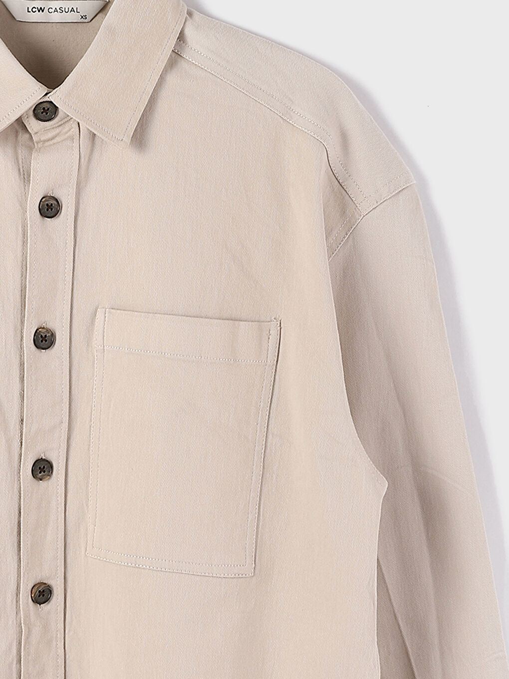 قميص رجالي كم طويل مريح وواسع شوية-3