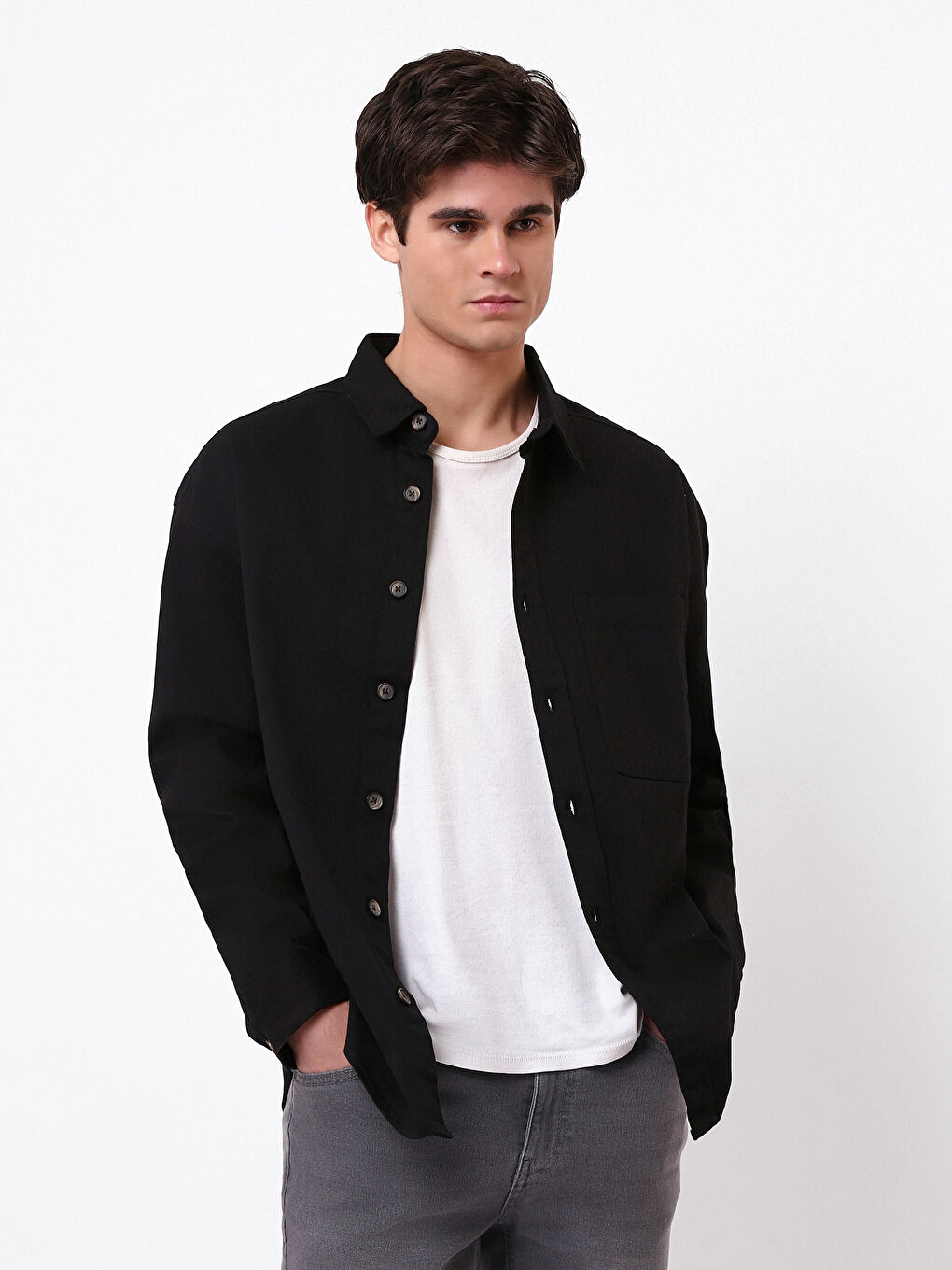 XSIDE Relaxed Fit Long Sleeve Men's Shirt -W3G867Z8-RQL