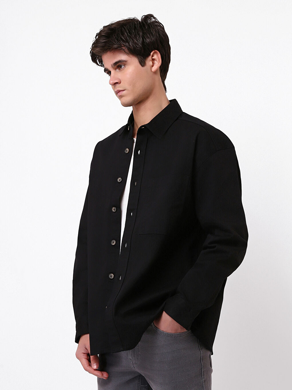 XSIDE Relaxed Fit Long Sleeve Men's Shirt -W3G867Z8-RQL