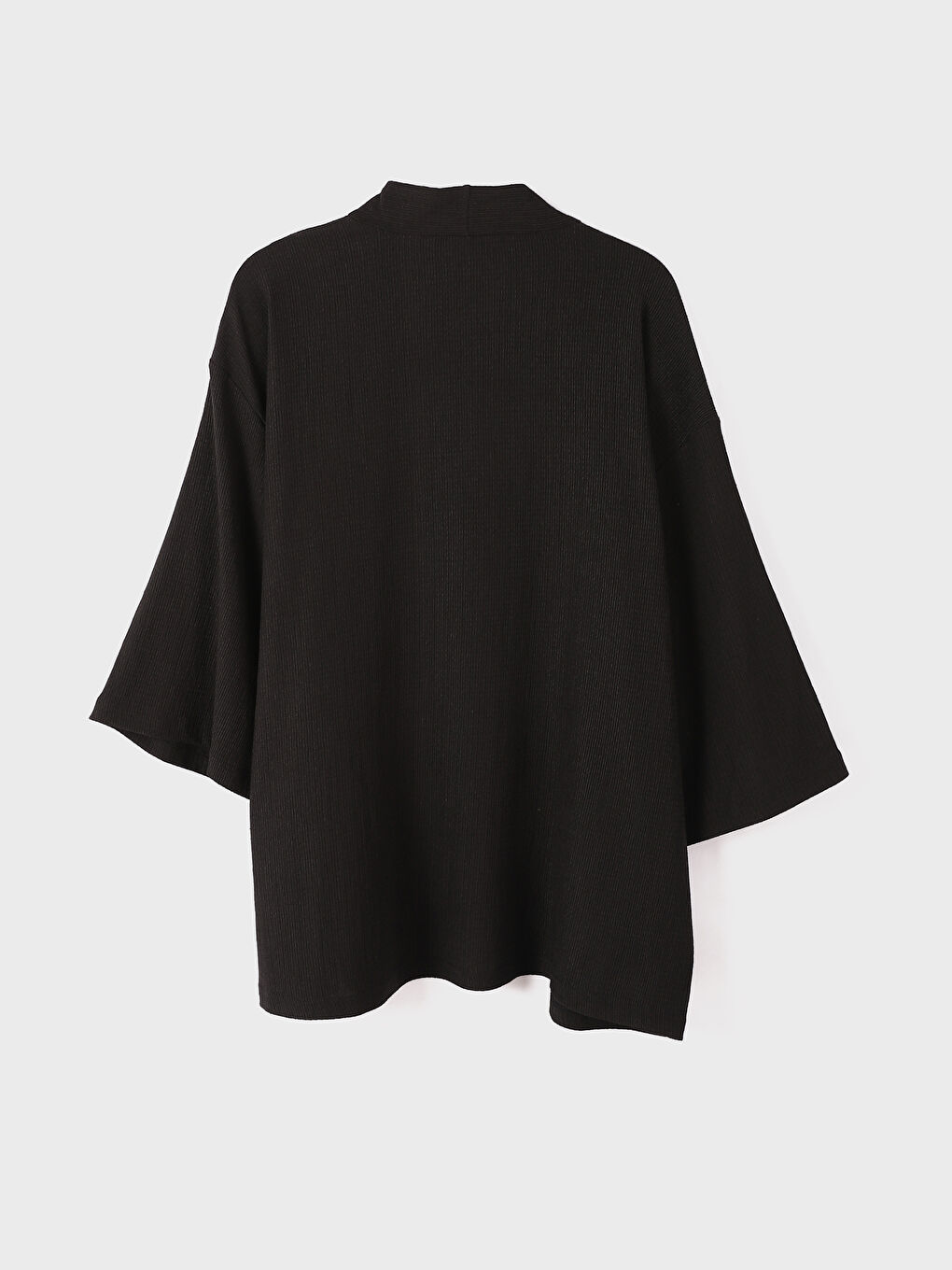 كارديجان نسائي واسع الحجم سادة بياقة شال-1