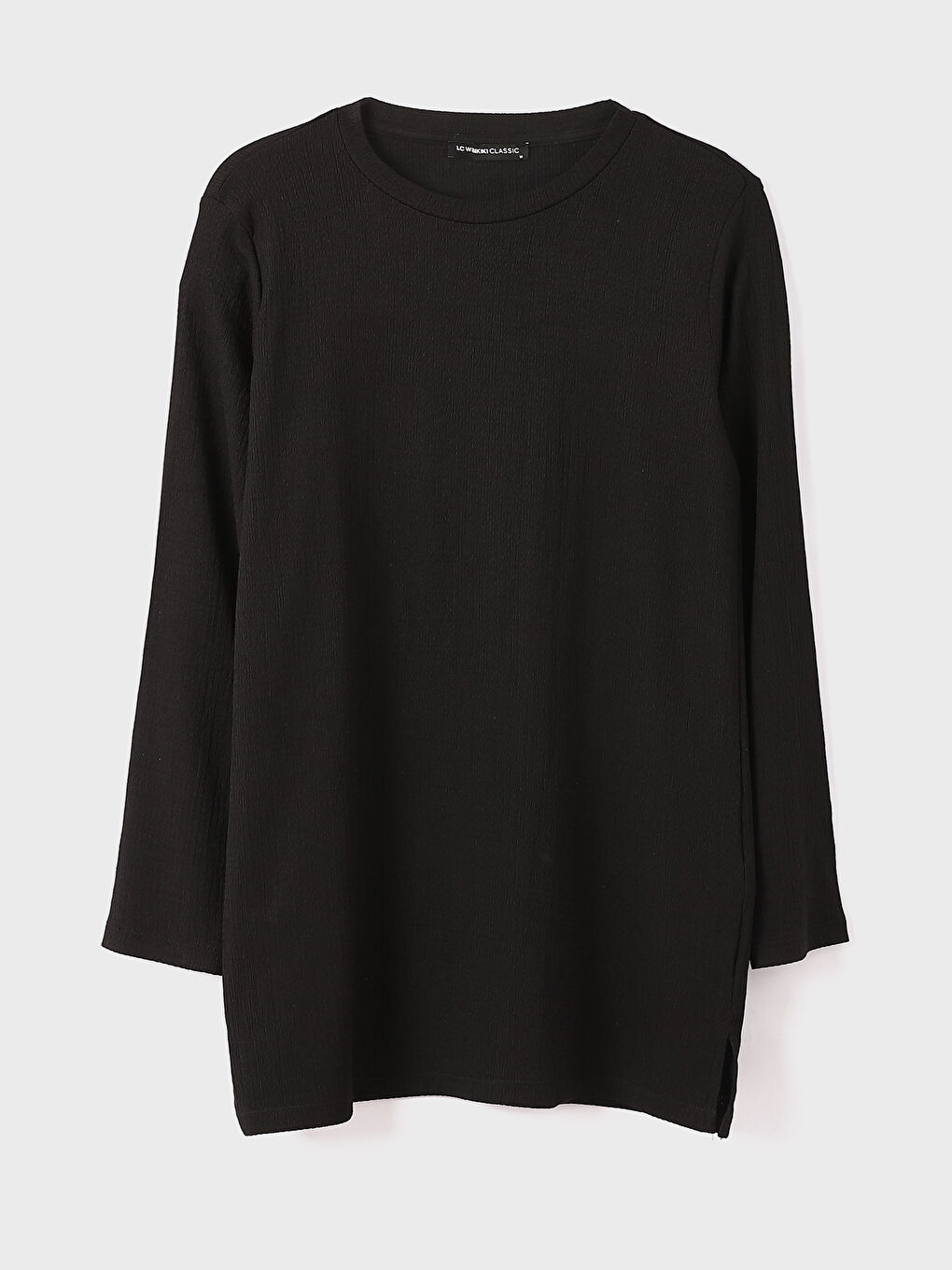 Crew Neck Plain Long Sleeve Women's Tunic
