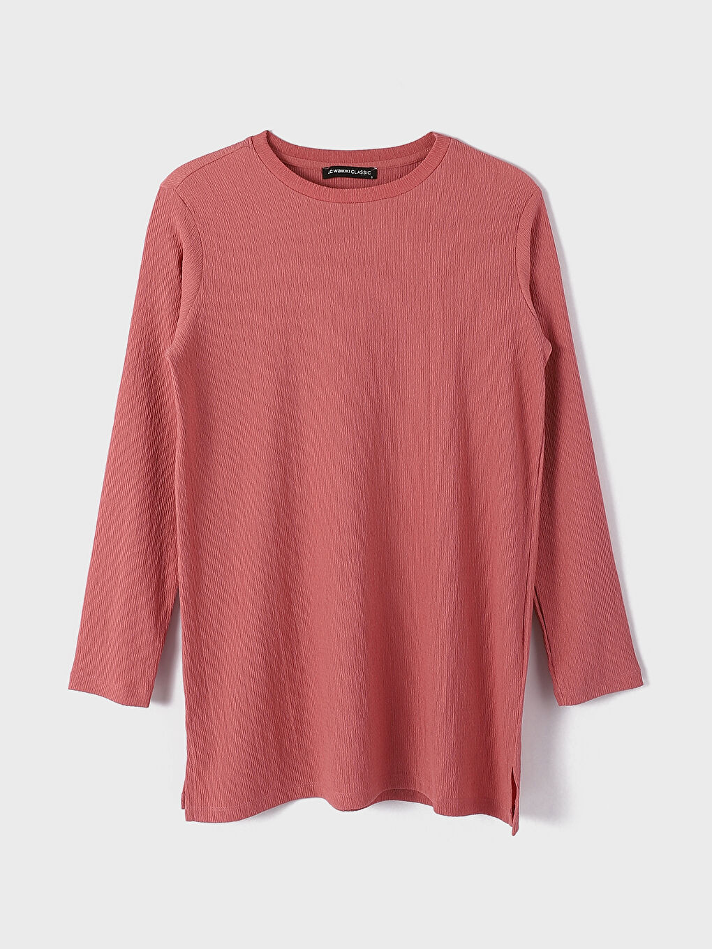 Crew Neck Plain Long Sleeve Women's Tunic
