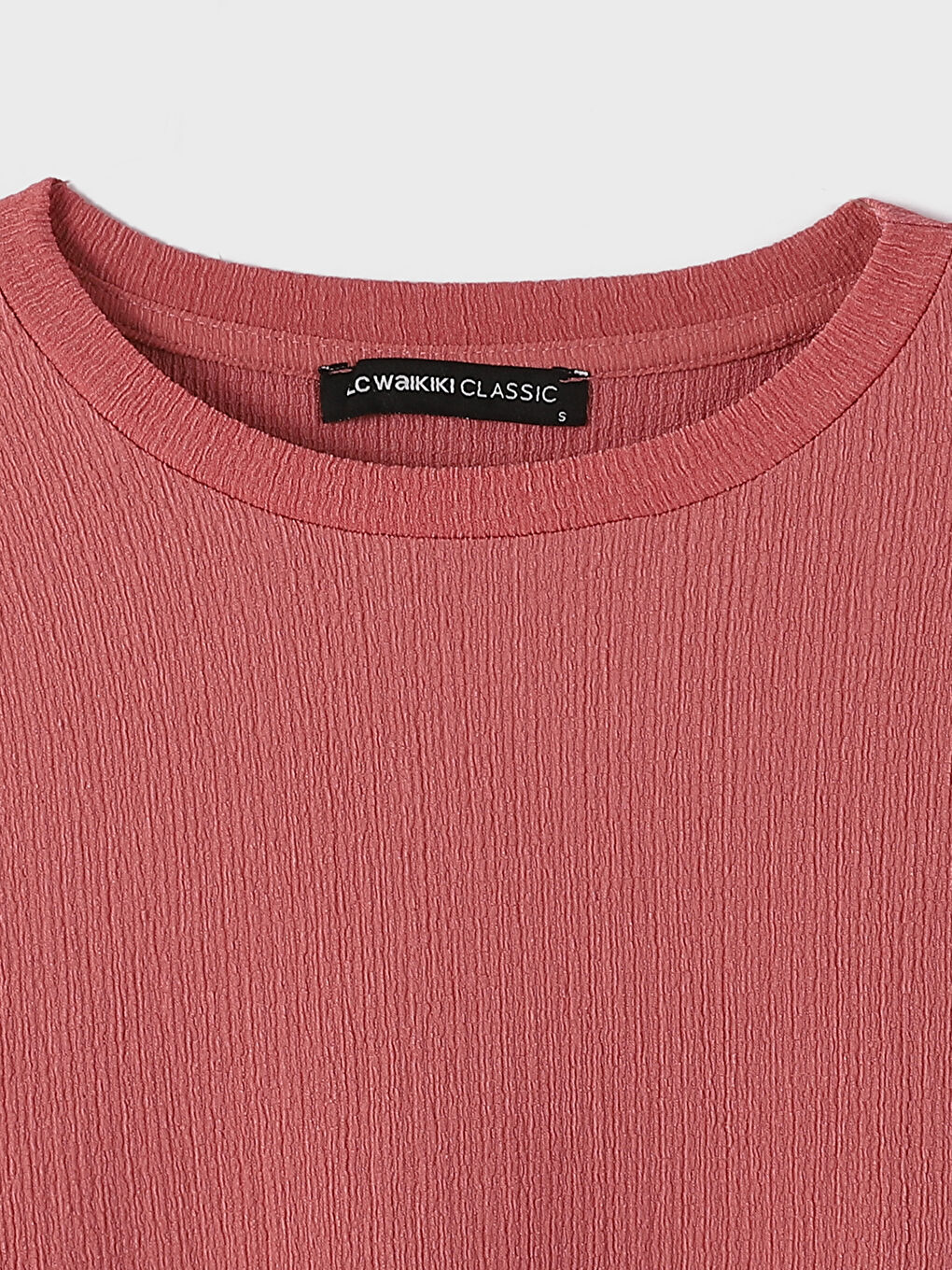 Crew Neck Plain Long Sleeve Women's Tunic-2