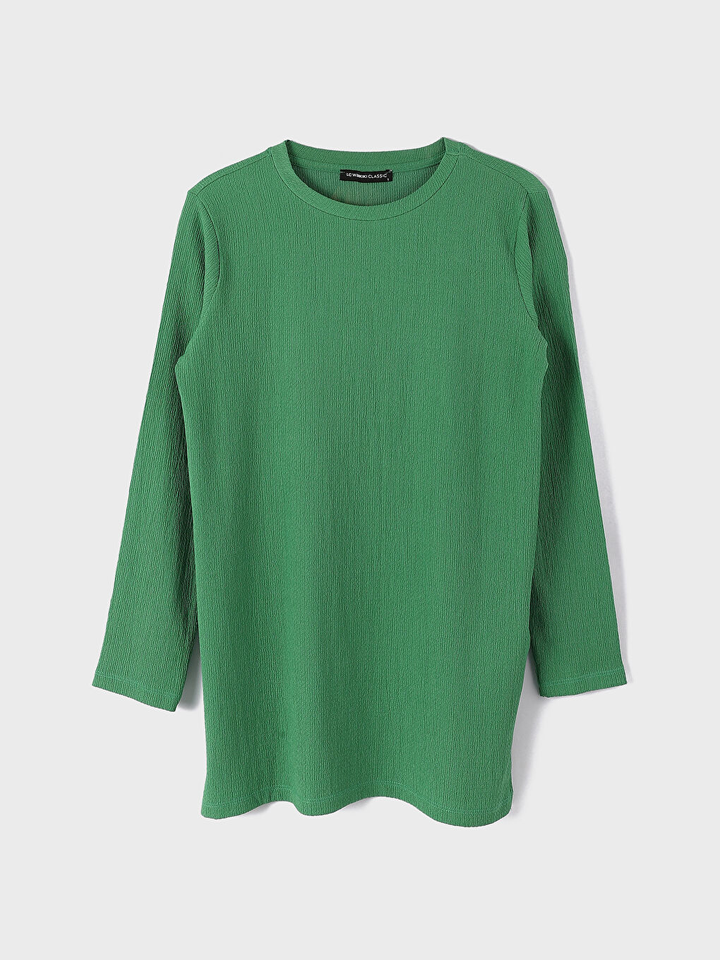 Crew Neck Plain Long Sleeve Women's Tunic