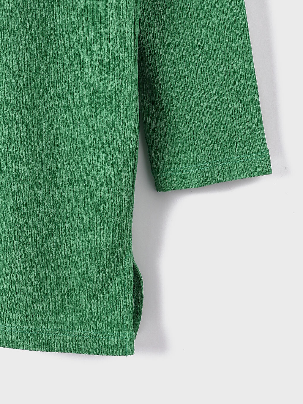 Crew Neck Plain Long Sleeve Women's Tunic-3