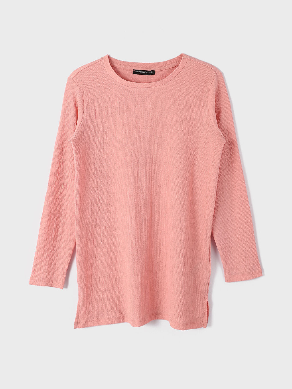 Crew Neck Plain Long Sleeve Women's Tunic