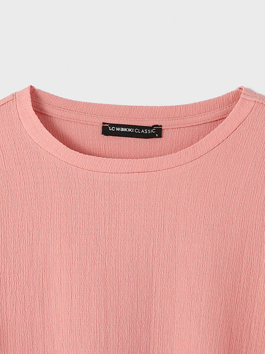 Crew Neck Plain Long Sleeve Women's Tunic-2