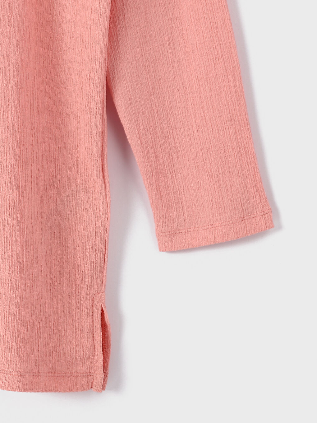 Crew Neck Plain Long Sleeve Women's Tunic-3