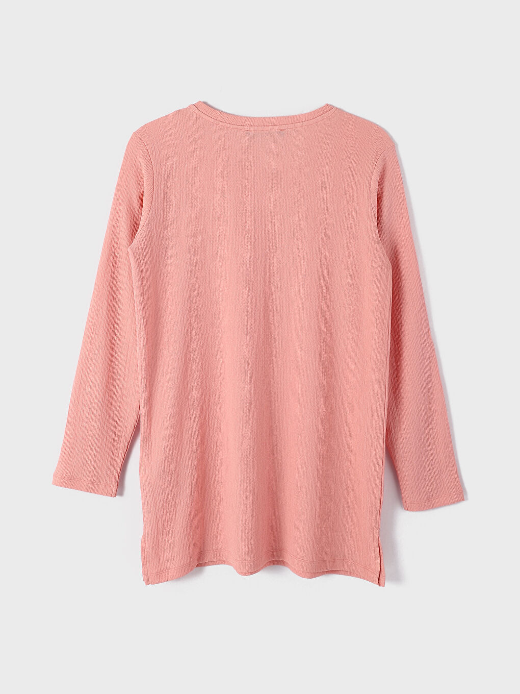 Crew Neck Plain Long Sleeve Women's Tunic-1