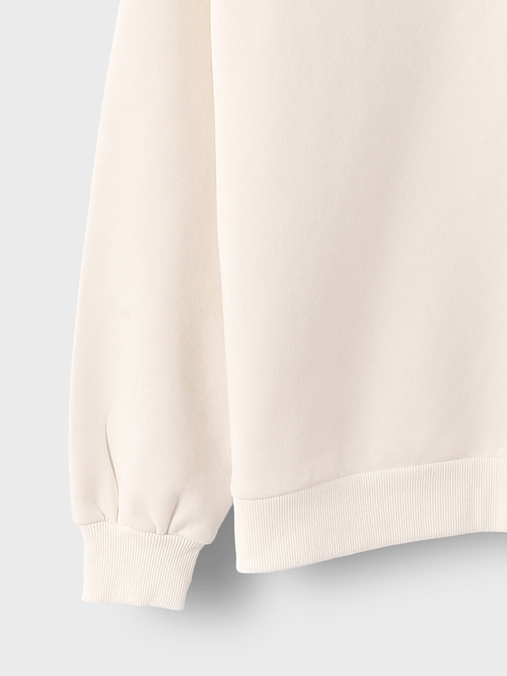 Crew Neck Plain Women's Thick Sweatshirt-3