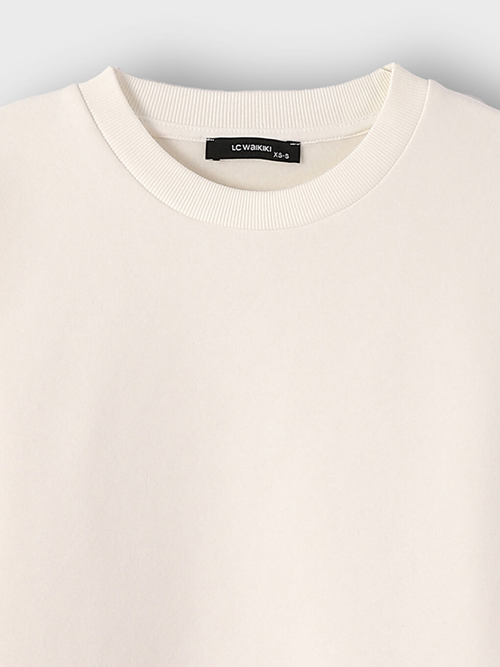 Crew Neck Plain Women's Thick Sweatshirt-2