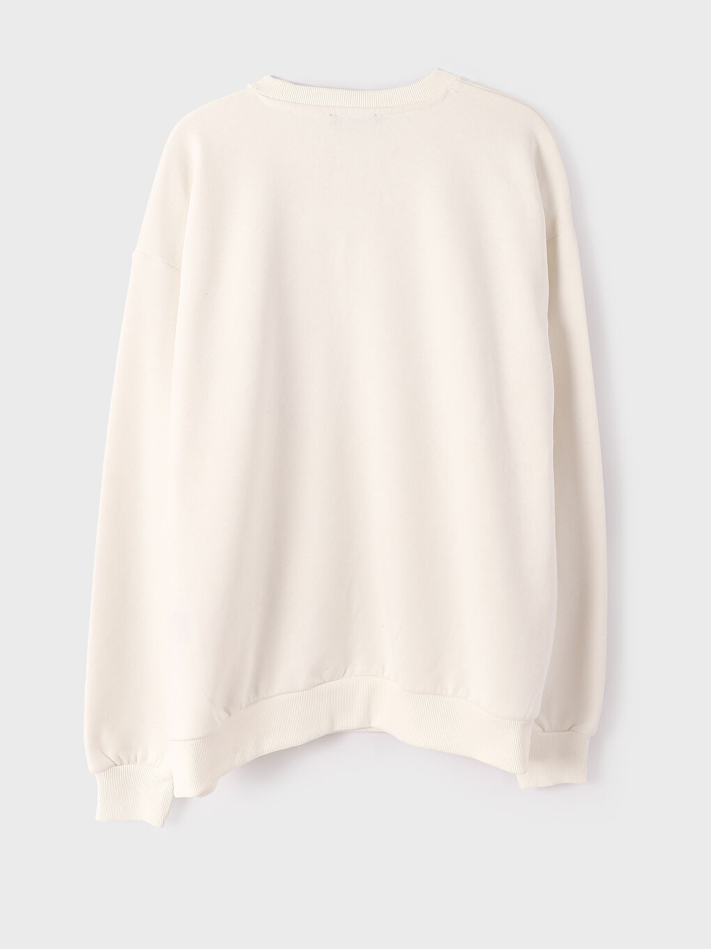 Crew Neck Plain Women's Thick Sweatshirt-1