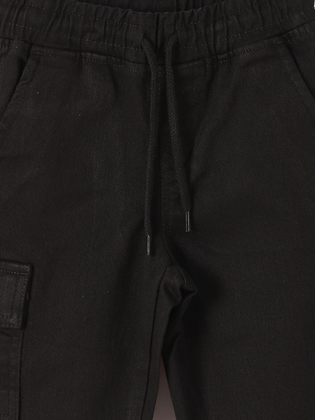 Elasticated Waist Boys' Cargo Jogger Pants-2