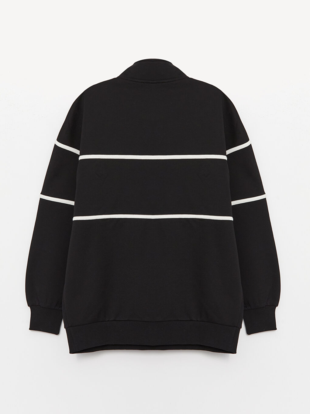 Stand Collar Printed Women's Thick Sweatshirt-6