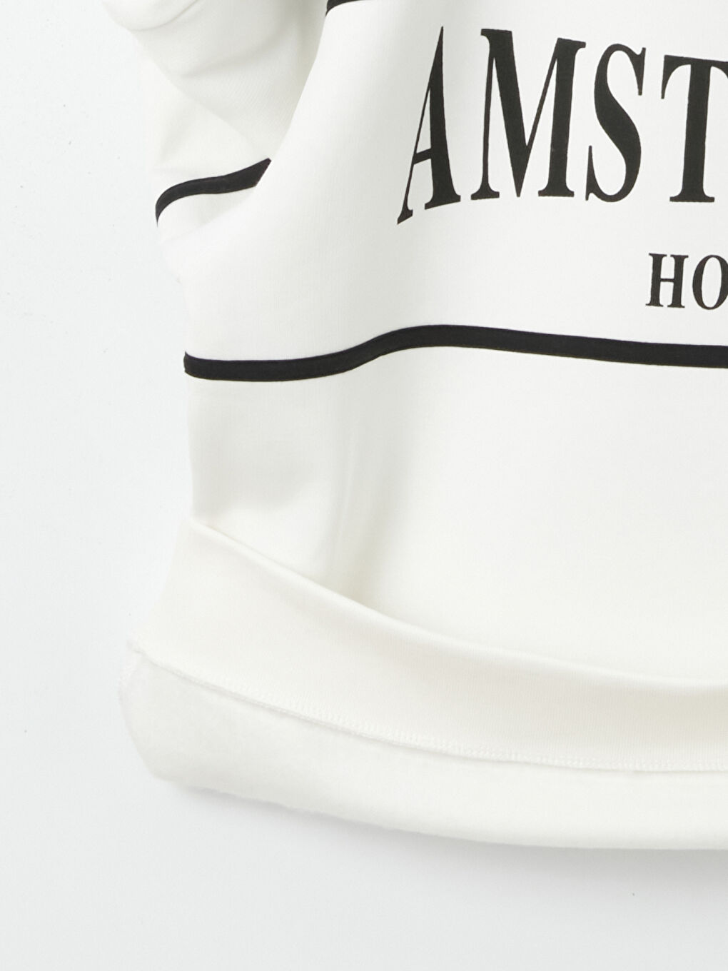 سويت شيرت تخين ياقة قمع مطبوع للسيدات-6