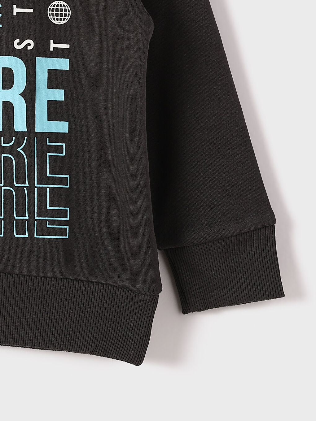 Crew Neck Printed Long Sleeve Boys' Sweatshirt-1