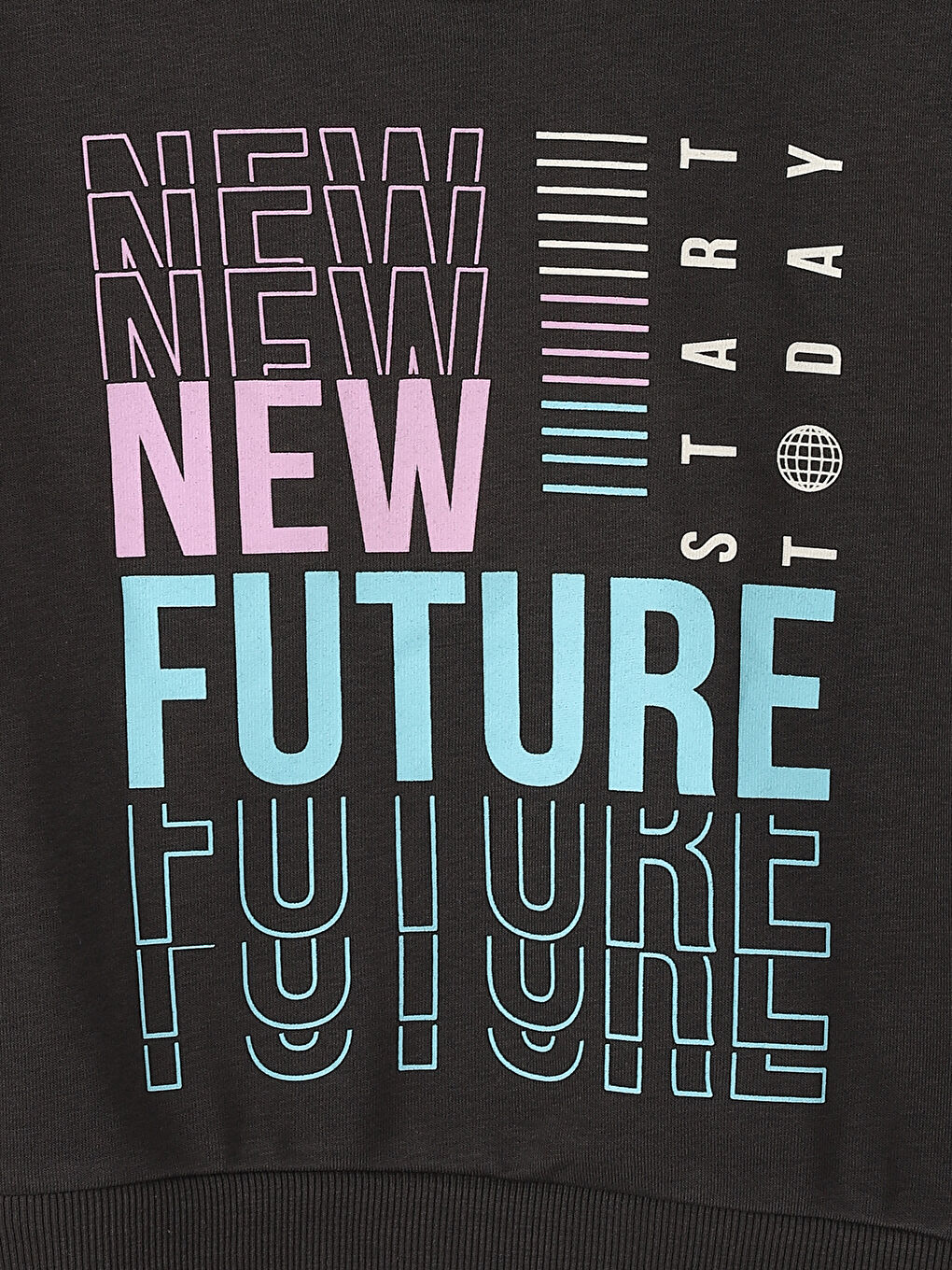 Crew Neck Printed Long Sleeve Boys' Sweatshirt-2