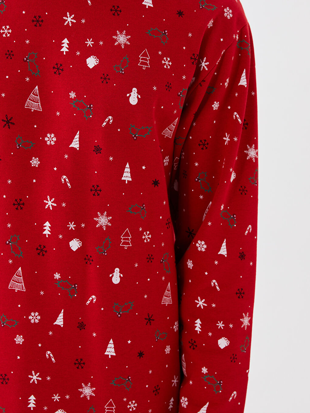 Crew Neck Long Sleeve Christmas Themed Men's Thick Sweatshirt-3