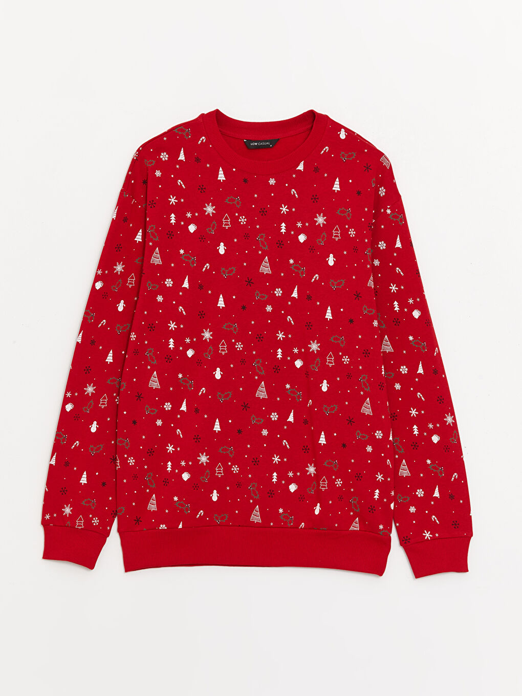 Crew Neck Long Sleeve Christmas Themed Men's Thick Sweatshirt-5