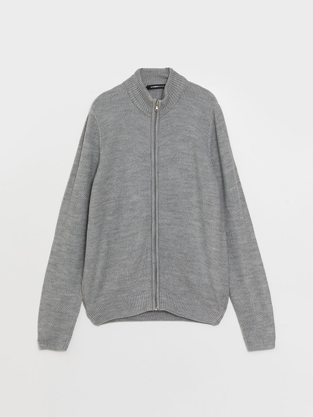 كارديجان تريكو ياقة قمع عادي للرجال-5