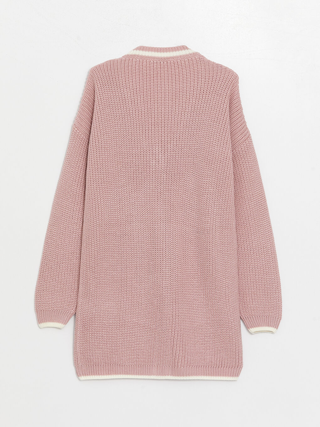 V-Neck Self Patterned Long Sleeve Women's Knitwear Cardigan-6